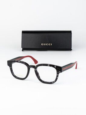 Gucci Men Eyeglasses Grey Havana Square GG1992O 002 NEW AUTHENTIC